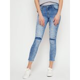 Jack Berry Denim jeans decorated with pearls and rhinestones blue Cene