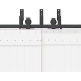 vidaXL Komplet opreme za drsna vrata 200 cm jeklo črne barve | Shoptok.si