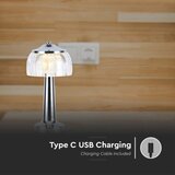  LED prigušiva stona lampa LED/1W/5V 3000-6000K 1800 mAh hrom | Eponuda.com