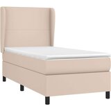  Krevet s oprugama i madrac cappuccino 100x200cm od umjetne kože | shoptok.hr