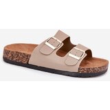 Boto Women's Slip-On Sandals On Cork Sole Beige Cortina | Shoptok.si