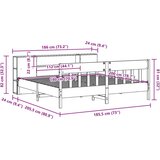 vidaXL Knjižna postelja brez vzmetnice bela 180x200 cm trdna borovina | Shoptok.si