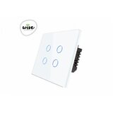 Wise wifi pametni prekidač 4 tastera - stakleni panel beli | ePonuda.com