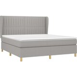 vidaXL Krevet s oprugama i madracem svjetlosivi 180x200 cm od tkanine | shoptok.hr