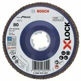 Bosch X-Lock lamelne ploče, ravna verzija, plastična ploča, ?115 mm, G 80, X571, best for metal, 1 komad D= 115 mm G= 80, ravna ( 26086192 Cene