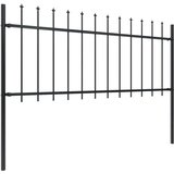  Vrtna ograda s vrhom koplja Čelik 1426x80 cm Crna | shoptok.hr