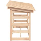 vidaXL Stalak za drva za ogrjev 108x64,5x78 cm od masivne borovine | shoptok.hr