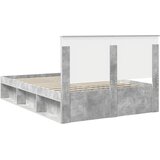  Krevetna konstrukcija Beton 160 x 200 cm Čvrsto borovo drvo | shoptok.hr