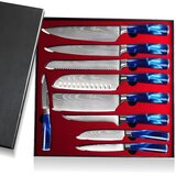 Set kuhinjskih noževa s oštricama - 9 kom / Plava KP13829 | shoptok.hr