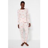 Trendyol Powder Heart Knitted Pajamas Set | shoptok.hr