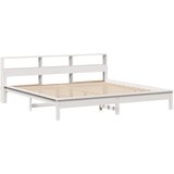  Okvir kreveta bez madraca bijeli 200x200 cm od masivne borovine | shoptok.hr