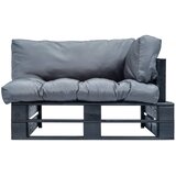  Vrtna sofa od paleta od borovine sa sivim jastucima | shoptok.hr