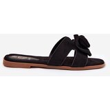 Boto Flat Women's Slippers With Bow Black Tobin | Shoptok.si