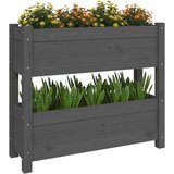 vidaXL Sadilica siva 77 x 25 x 66 cm od masivne borovine | shoptok.hr