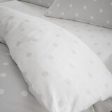 Catherine Lansfield Bela/siva napenjalna flanelna rjuha 150x200 cm Polka Dot – | Shoptok.si