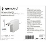 Gembird NPA85 185 4600 TJ 341L Apple Type L punjač za MacBook 85W 18.5V 4.6A, Magsafe1 Type L | ePonuda.com