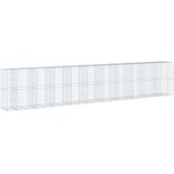 vidaXL Gabionska košara s poklopcem 1050x100x200 cm pocinčano željezo | shoptok.hr