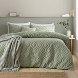 Catherine Lansfield Zelena posteljnina za zakonsko posteljo 200x200 cm Jacob Geo – | Shoptok.si
