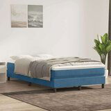 Box spring postelja brez vzmetnico temno modra 120x210 cm žamet, (21790995) | Shoptok.si
