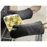Wenko Komplet 2 črnih zaščitnih silikonskih rokavic za peko Oven