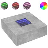  Stolić s beskonačnim LED siva boja betona 100x100x40 cm | Shoptok.si