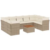 Maison Chic Seti vrtnega pohištva - Vrtna garnitura - Vrtni pohištvo set 10-delna z blazinami bež poli ratan, (21816540) | Shoptok.si