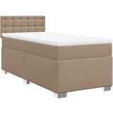 Maison Chic Box spring postelja - Vzmetna postelja z vzmetnico kapučino 100x200cm umetno usnje SL24620, (21879493) | Shoptok.si
