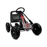  Go-Kart na pedale A-15 s pumpanim kotačima - crni | shoptok.hr