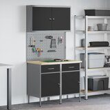  Radni ormar s ladicama 5 kom. Crna Inženjerska drva i čelik | shoptok.hr