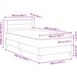 Box Spring Krevet s Madracem Plavi 100x200 cm Tkanina | shoptok.hr