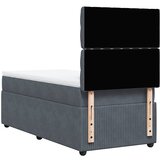 Box spring krevet s madracem tamnosivi 100x200 cm baršunasti | shoptok.hr