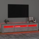 TV ormarić s LED svjetlima siva boja betona 195x35x40 cm | shoptok.hr