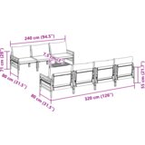 vidaXL Sjedeća garnitura za vrt s jastukom s jastukom 8 pcs Antracitno siva | shoptok.hr