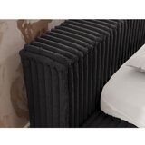 Ropez Crni tapecirani bračni krevet s prostorom za odlaganje s podnicom 180x200 cm Cloe – | shoptok.hr