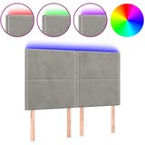  LED uzglavlje svjetlosivo 144x5x118/128 cm baršunasto | shoptok.hr