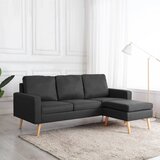  Trosjed od tkanine s tabureom tamnosivi | shoptok.hr