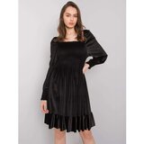 Fashion Hunters Black velor dress Cene