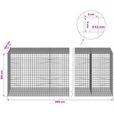  Gabion s žicom debljine 3,5 mm i mrežom 5x5 cm 850x100x100 cm | shoptok.hr
