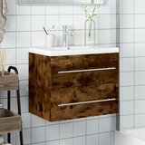  Kupaonski ormarić s ugrađenim umivaonikom boja dimljenog hrasta | shoptok.hr