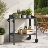  Stol za presađivanje s kotačima 96 x 50 x 89 cm Čelična vrata | shoptok.hr