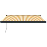 Tenda na uvlačenje žuto-bijela 3 5 x 2 5 m tkanina i aluminij | shoptok.hr