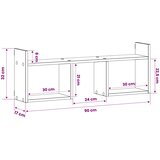  Zidna polica Betonska siva 90 x 17 x 32 cm Prerađeno drvo | shoptok.hr