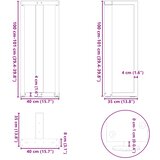  Noge za barski stol T-oblika 2 kom Crne 40x35x(100-101) cm Čelik | shoptok.hr