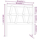  Uzglavlje za krevet crno 96 x 4 x 100 cm od masivne borovine | shoptok.hr
