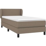  Box spring postelja z vzmetnico taupe 90x200 cm blago, (20792254) | Shoptok.si