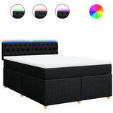 Maison Chic Box spring posteljni - Vzmetna postelja z vzmetnico črn 140x190 cm blago SL4386, (21888856) | Shoptok.si