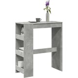 vidaXL Barski stol s držačima boja betona 90x40x103,5 cm drveni | shoptok.hr