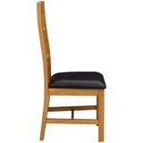  Stolac za blagovanje 2 pcs Čvrsto Hrastovo Drvo Crna | Shoptok.si
