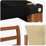  Set vanjskih sofa 4 kom. Prirodna i bež Smeđa 254 x 162,5 x 73 cm | shoptok.hr