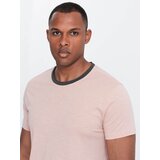 Ombre Men's t-shirt with raw finish - pink | Shoptok.si